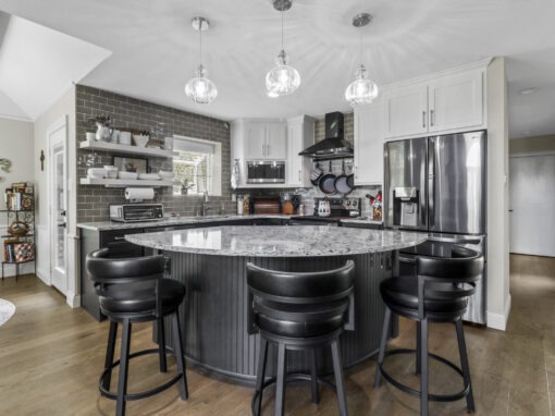 Moody, two-toned kitchen remodeling in Colleyville, TX - After photo