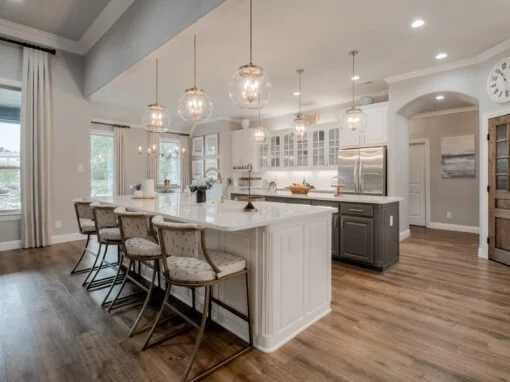 Transitional kitchen remodel with double islands in Burleson, TX